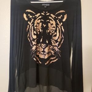 Fifth Sun sheet black Lion Blouse